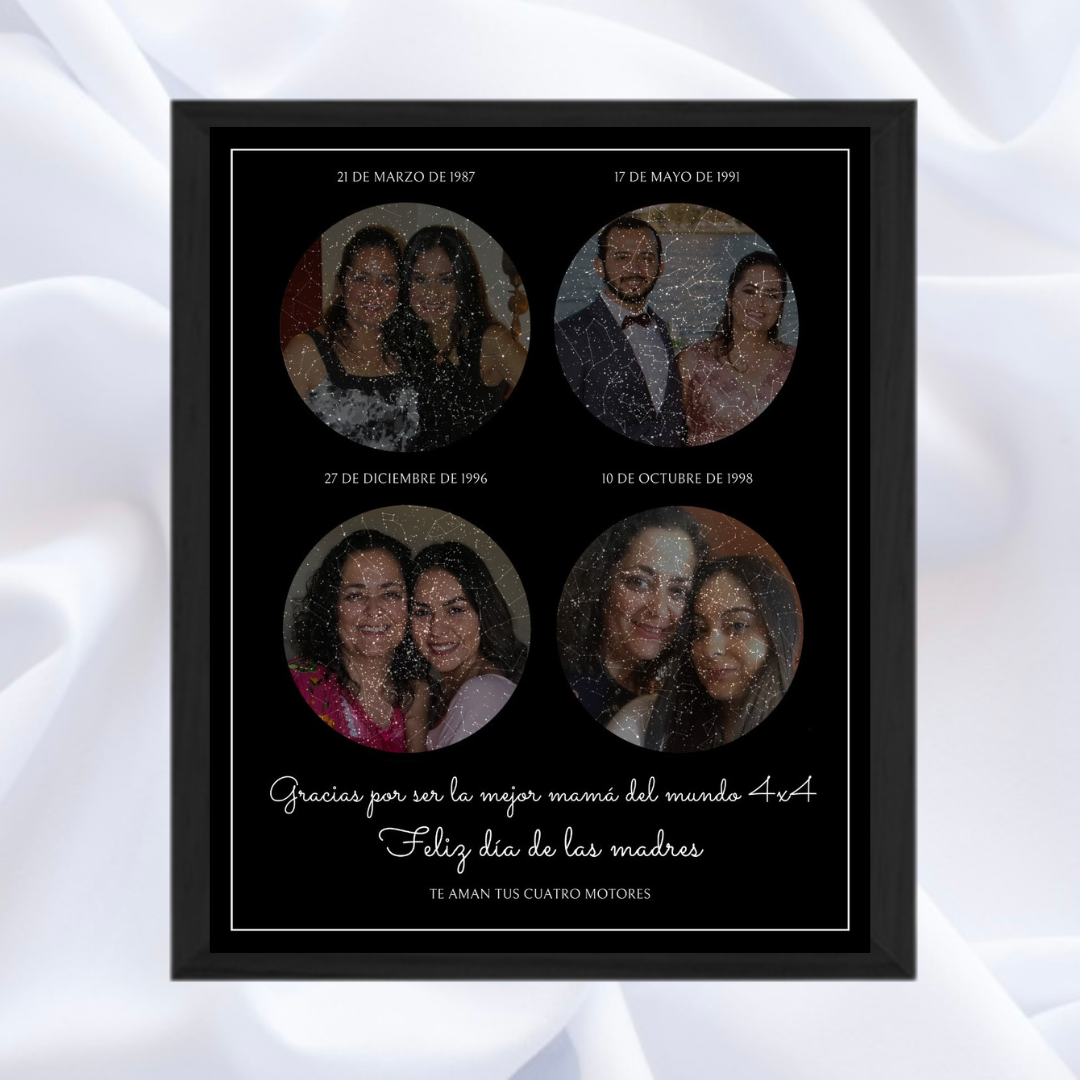 Mapa estelar (cuatro mapas) para mamá