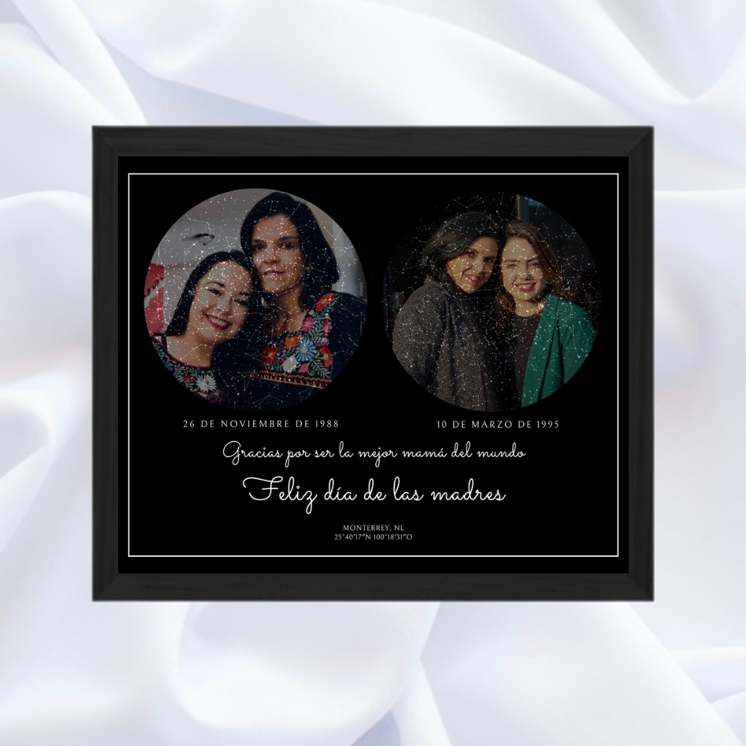 Mapa estelar (dos mapas) para mamá