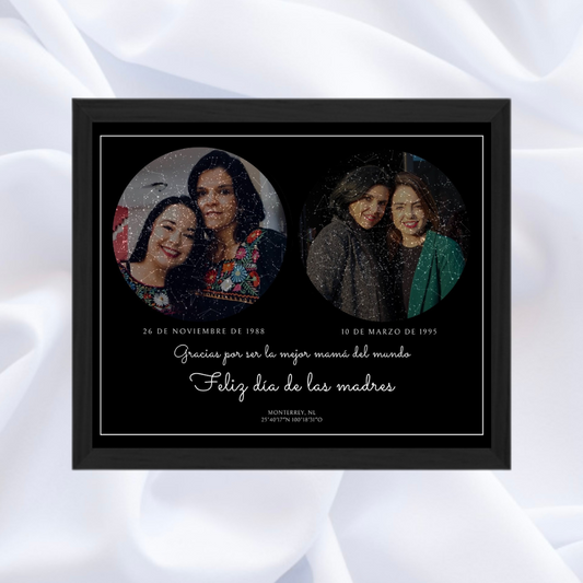 Mapa estelar (dos mapas) para mamá