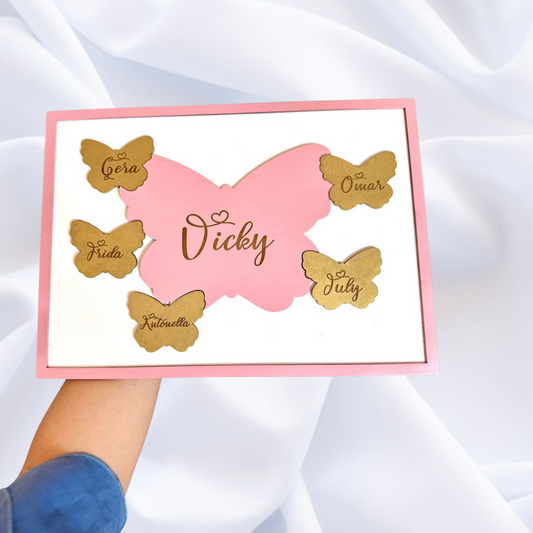 Cuadro rompecabezas mamá "mariposa"