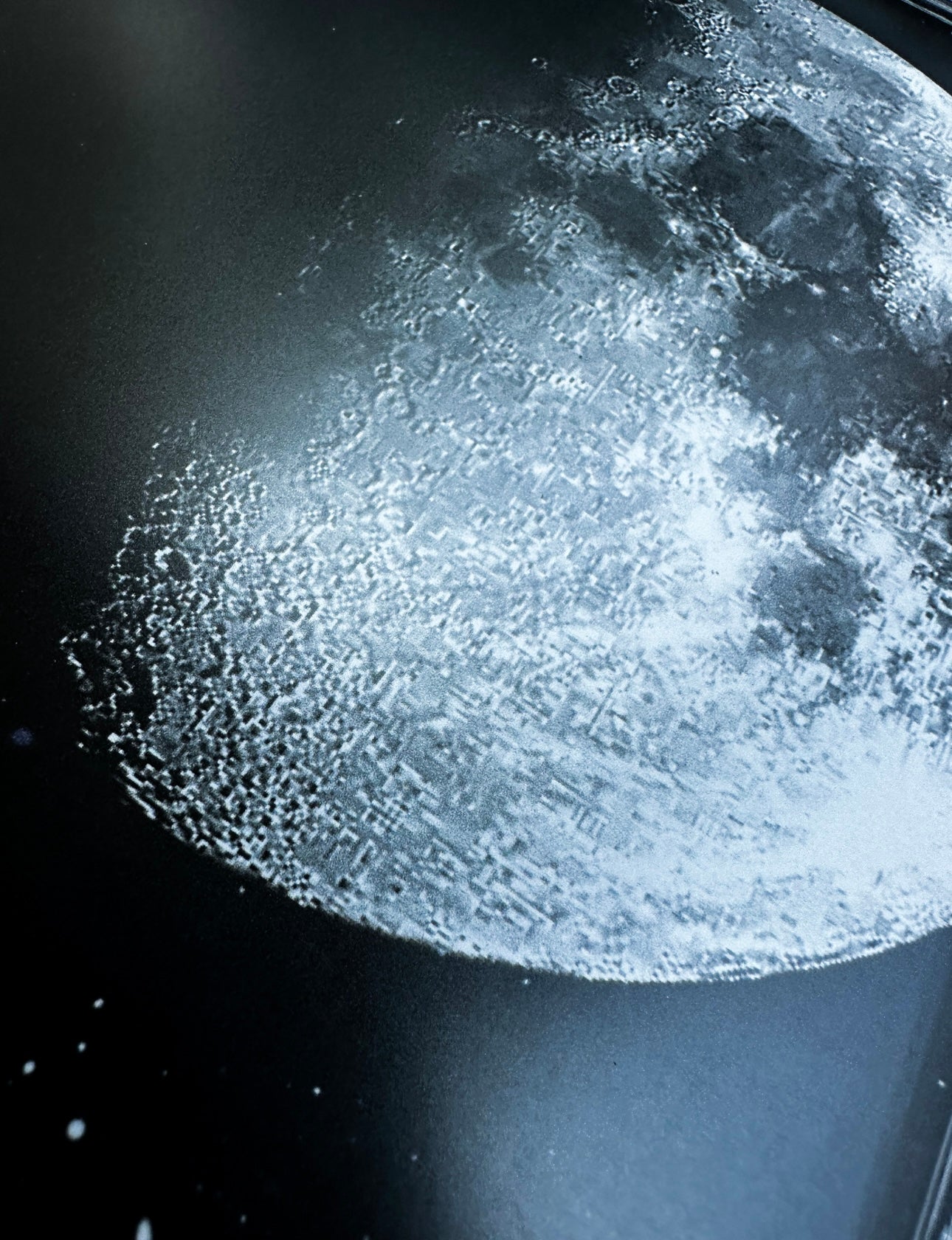 Mapa estelar y lunar marco plata