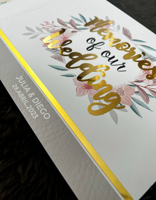 Libro de firmas y fotos para boda "Memories" Álbum