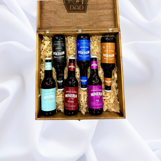 Caja para papá cerveza artesanal minerva