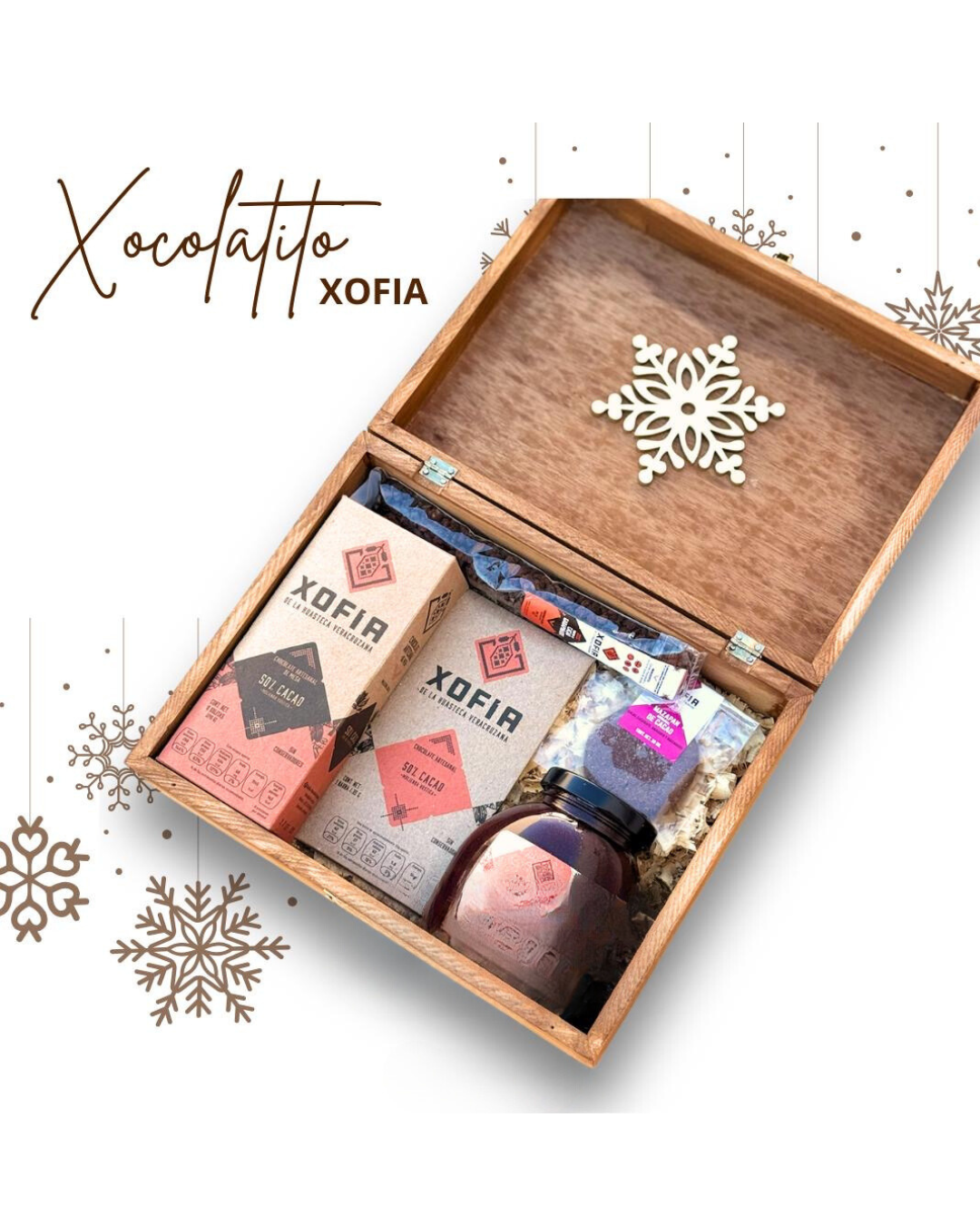 Caja Navideña "Xocolatito Xofia"