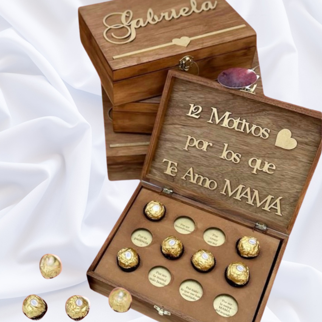Caja para mamá 12 motivos "por lo que TE AMO mamá"
