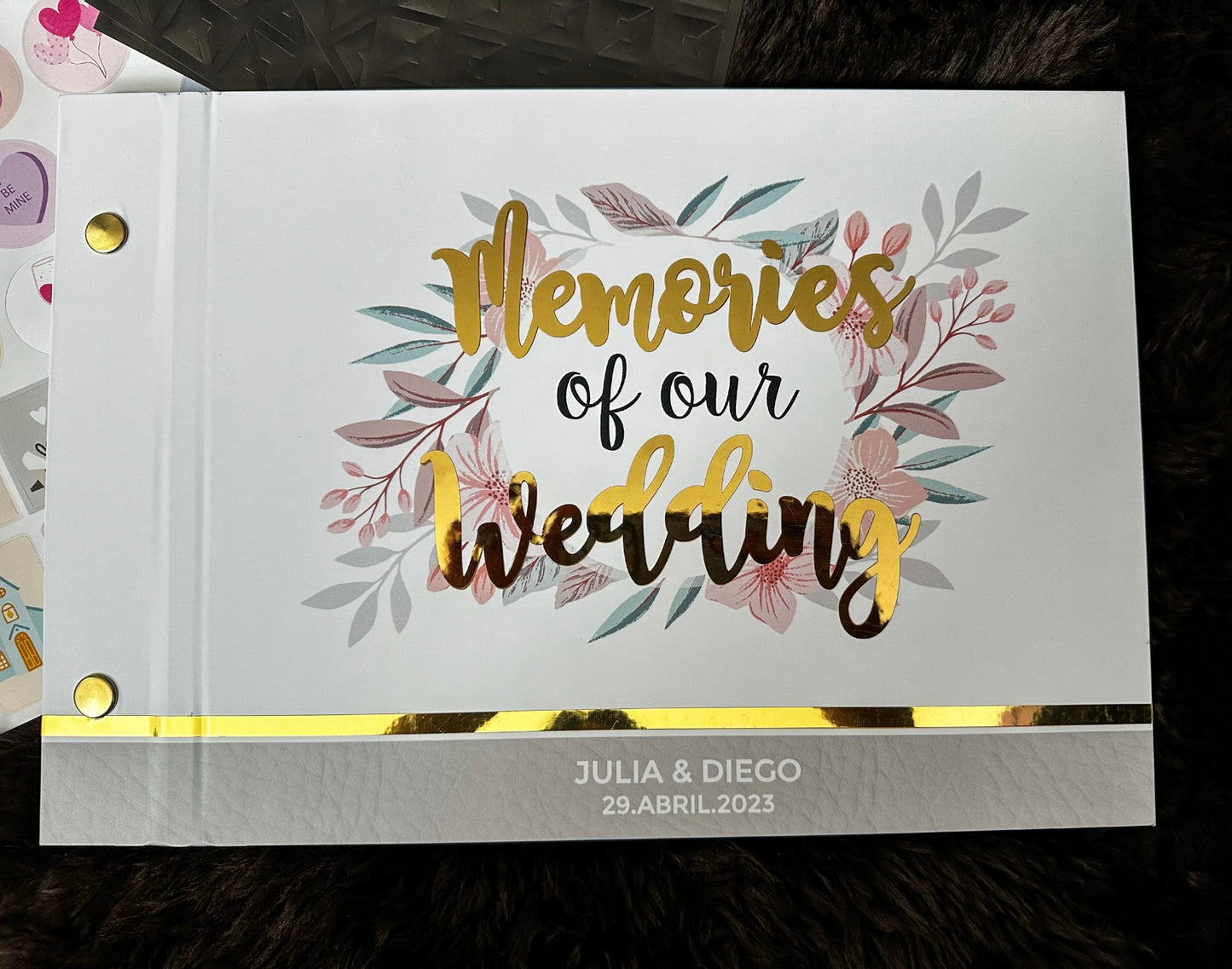 Libro de firmas y fotos para boda "Memories" Álbum