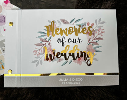 Libro de firmas y fotos para boda "Memories" Álbum